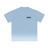 White Gradient on Blue Vintage Washed T-Shirt - 250 GSM