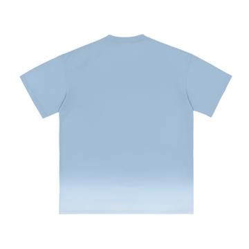 White Gradient on Blue Vintage Washed T-Shirt - 250 GSM