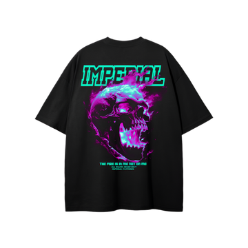 Neon Fire Skull & Flame T-shirt